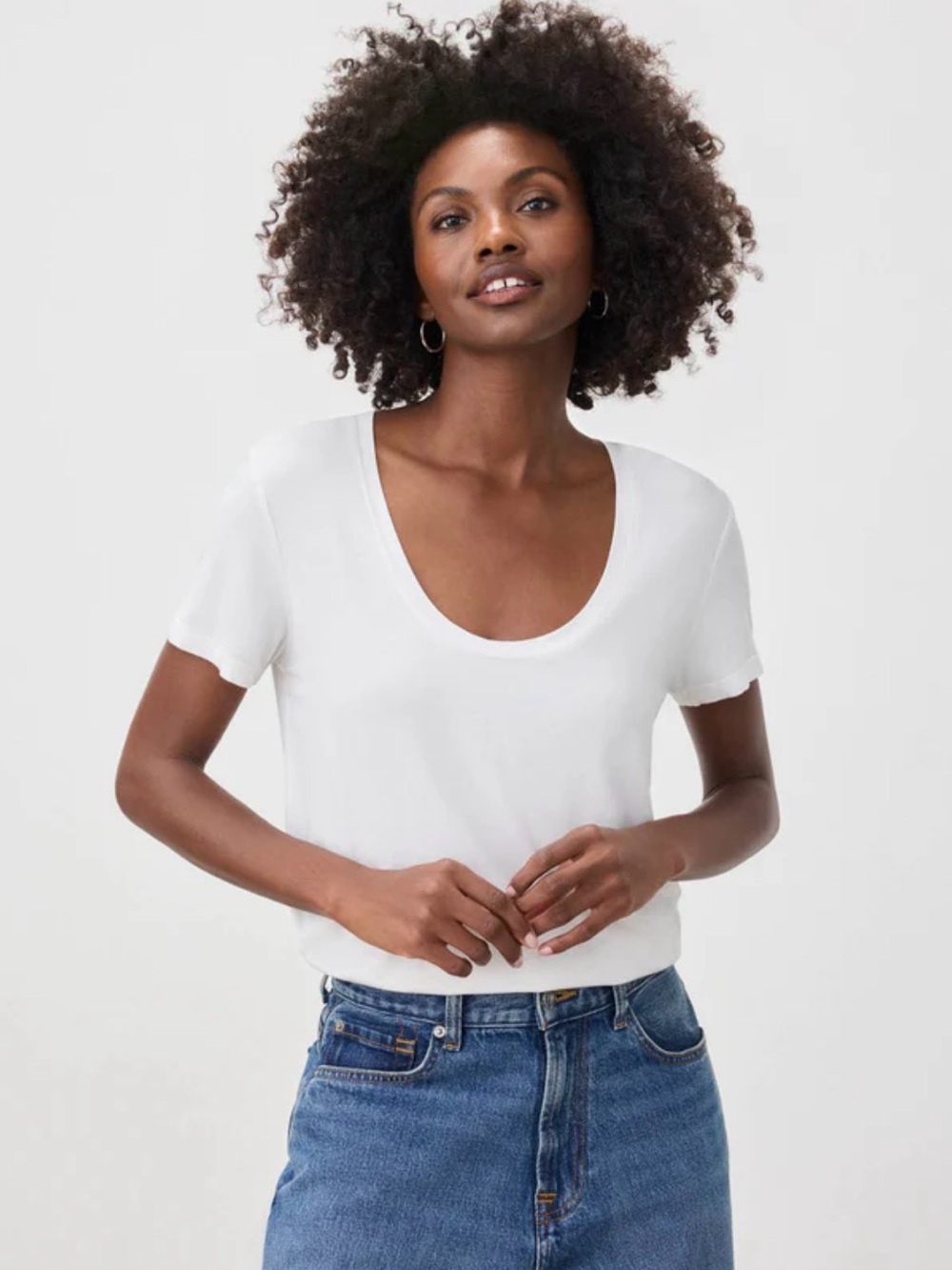 Splendid Sloane Scoop Neck Tee - White